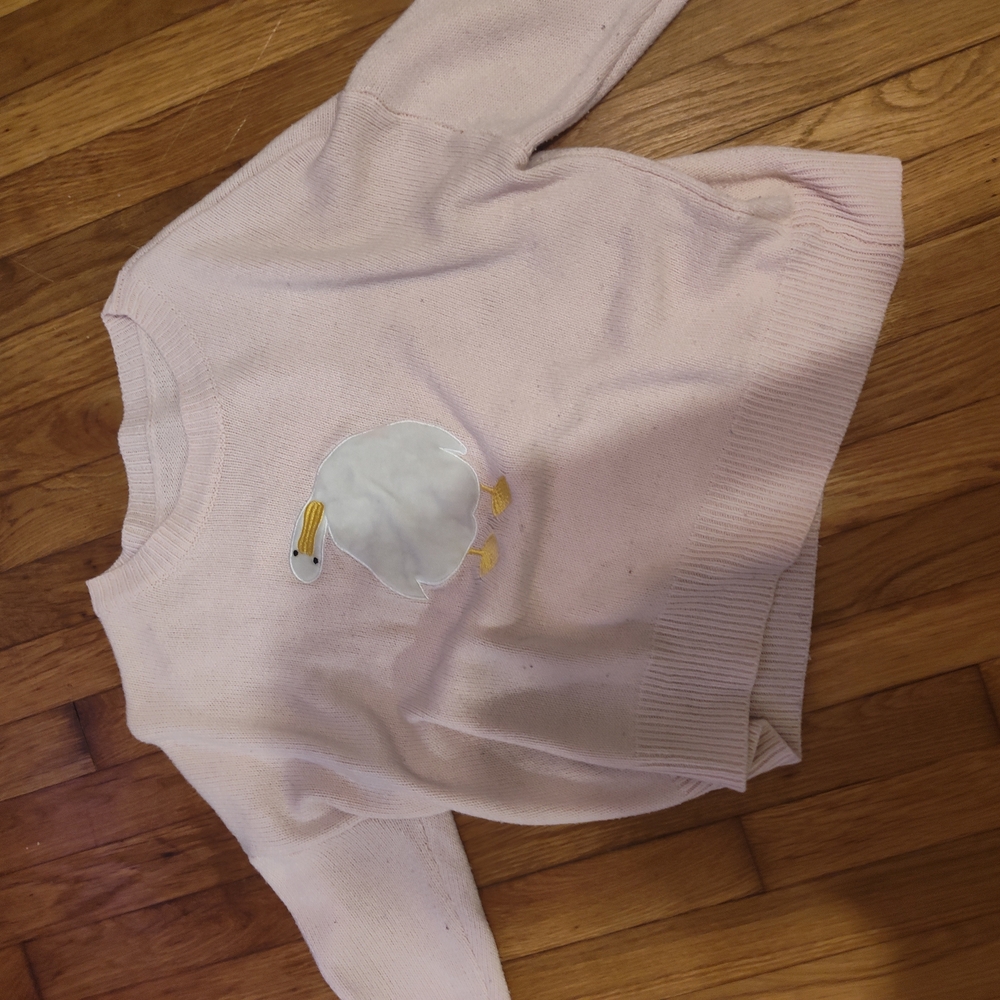 Pink Sweater with Duck Design